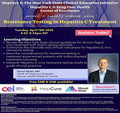 HepCure and CEI co-sponsored Webinar: Resistance Testing in Hepatitis C Treatment